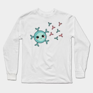 Cute B cell and Antibodies Long Sleeve T-Shirt